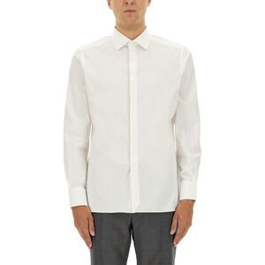 ZEGNA Cotton Poplin Dress Shirt Men WHITE Shirts